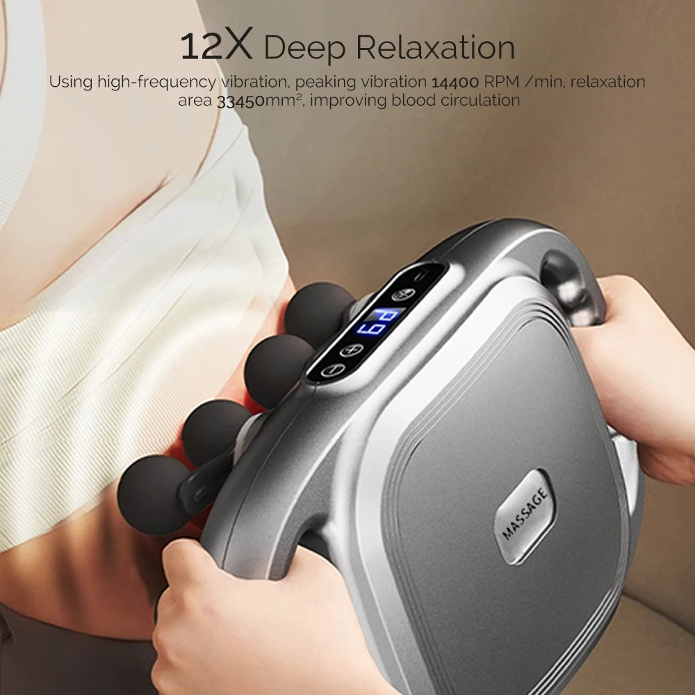 CalmMate 12-Head Deep Tissue Massage Gun