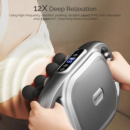 CalmMate 12-Head Deep Tissue Massage Gun