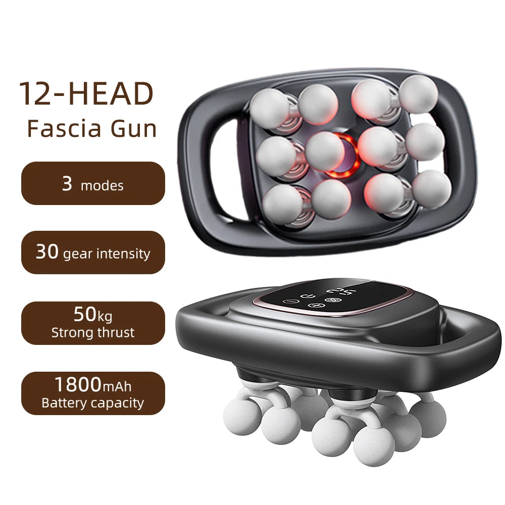 CalmMate 12-Head Deep Tissue Massage Gun